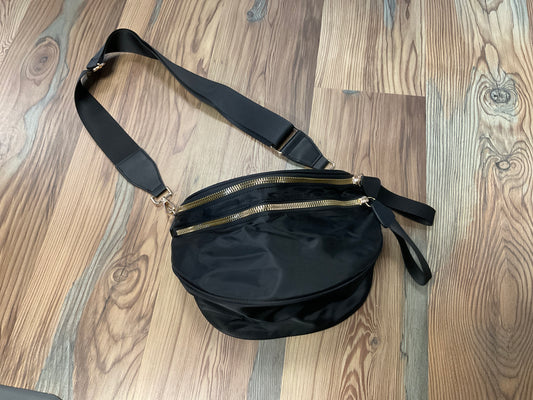 Black Nylon Double Zip Bag