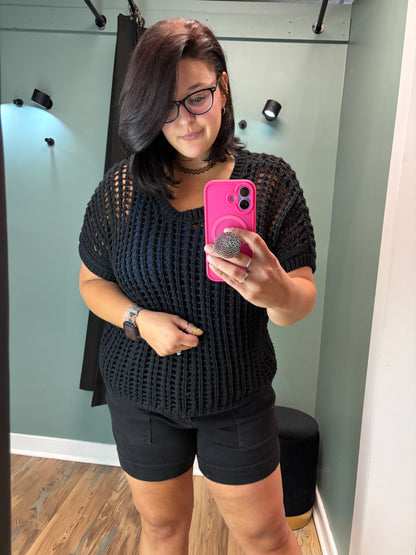 Black Net Top