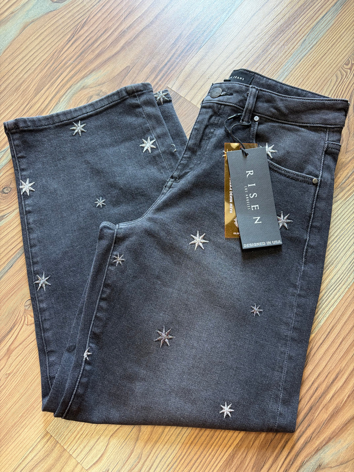 Risen Slouch Embroidered Barrel Jeans