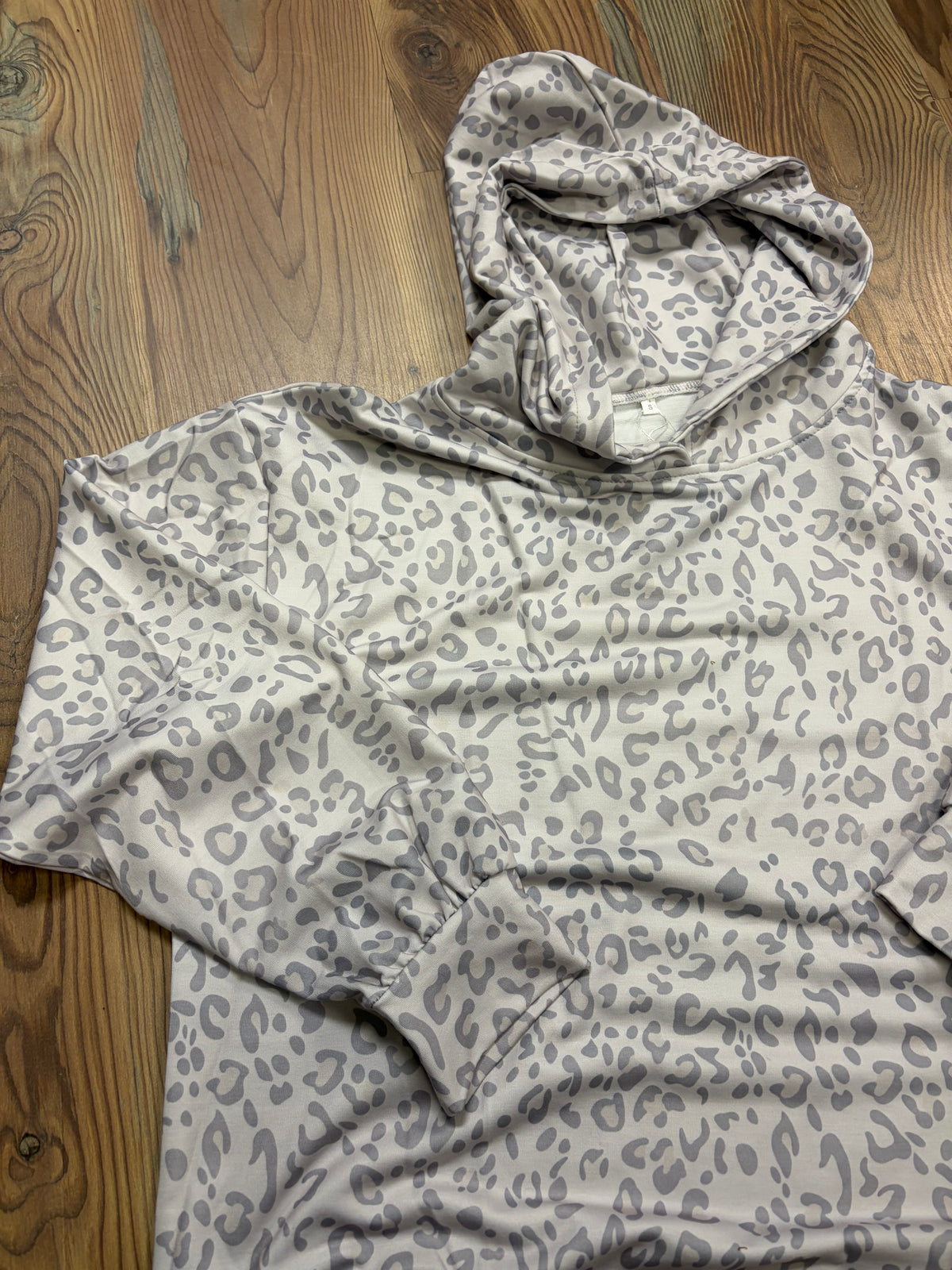 Grey Leopard Hoodie