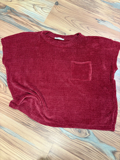 Cabernet Chenille Waffle Top