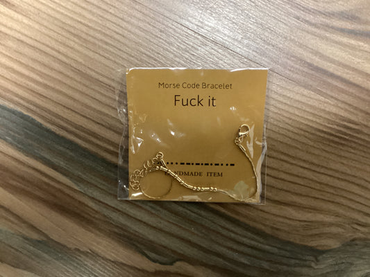 Gold Morse Code Bracelet