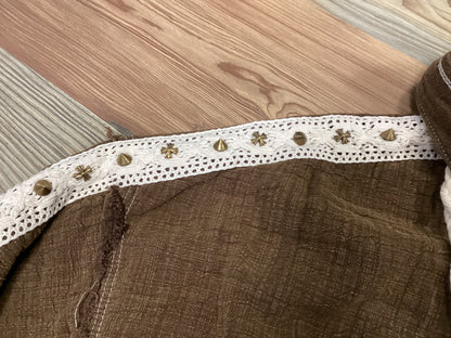 Chocolate Studded Zip Hoodie