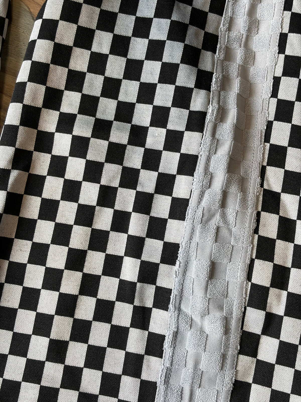 Grey Stripe Checkered Pants