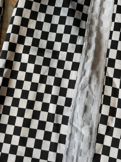 Grey Stripe Checkered Pants