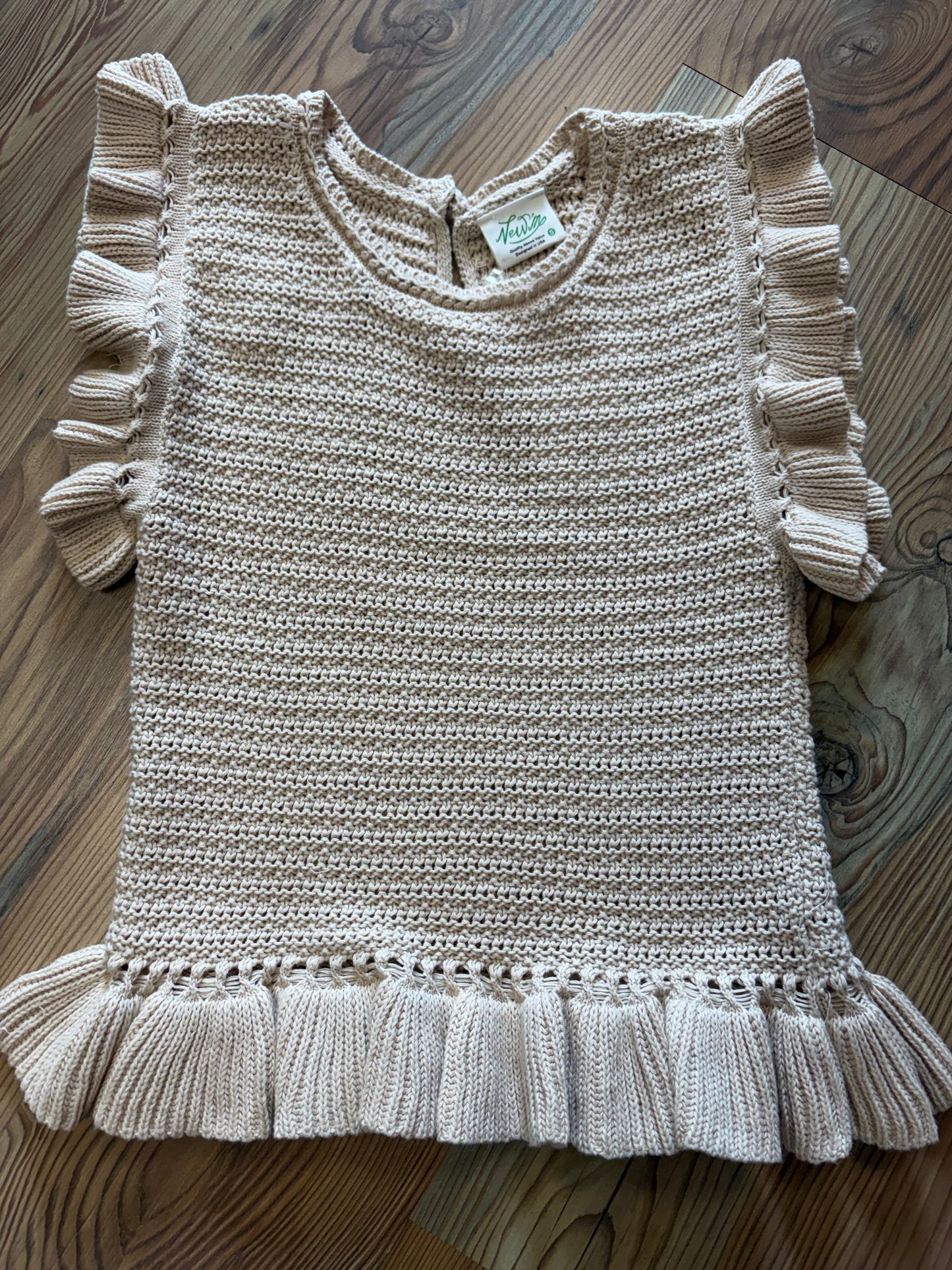 Tan Ruffle Knit