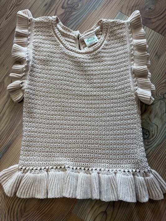 Tan Ruffle Knit