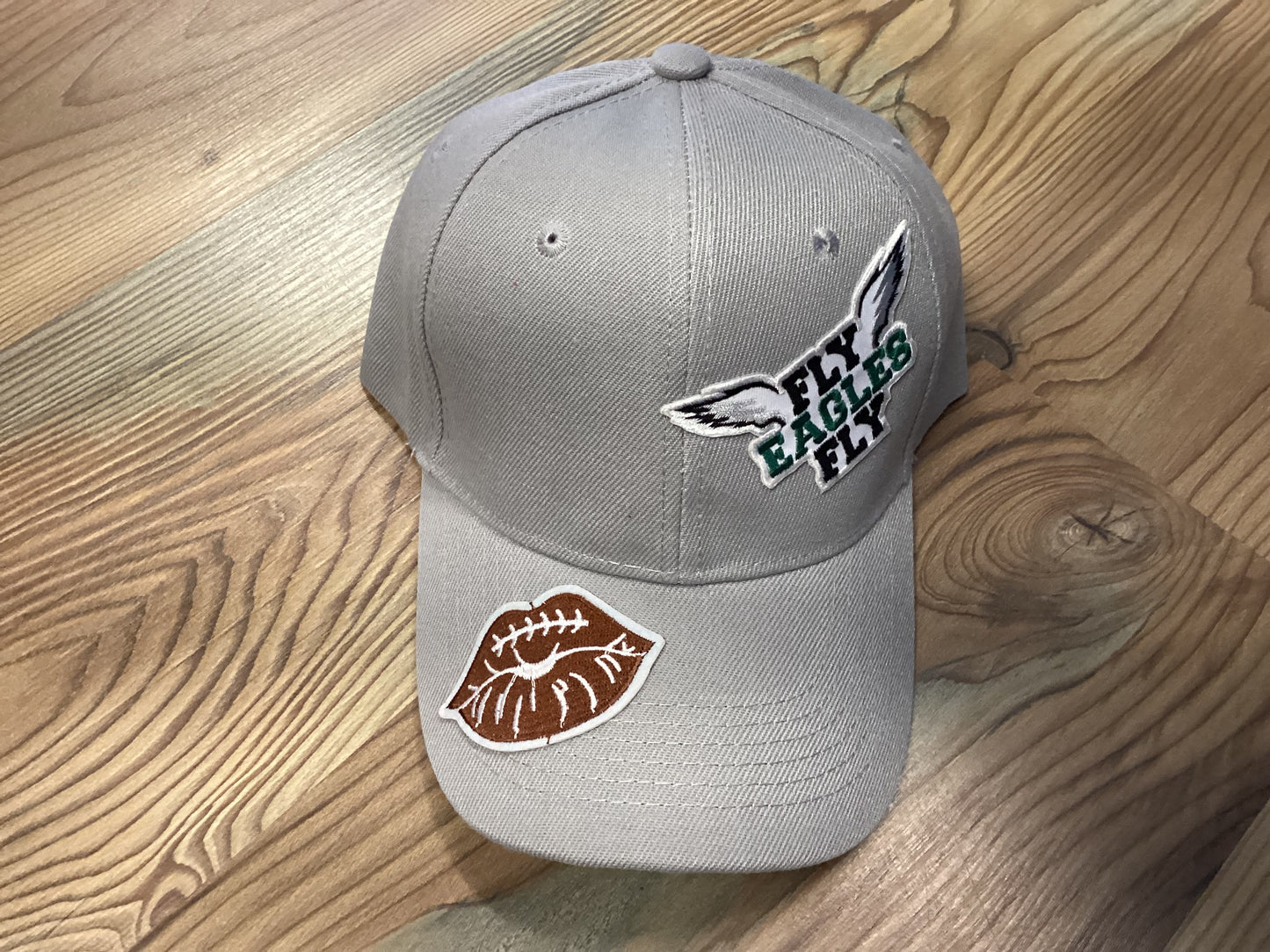 Grey Custom Football Hat