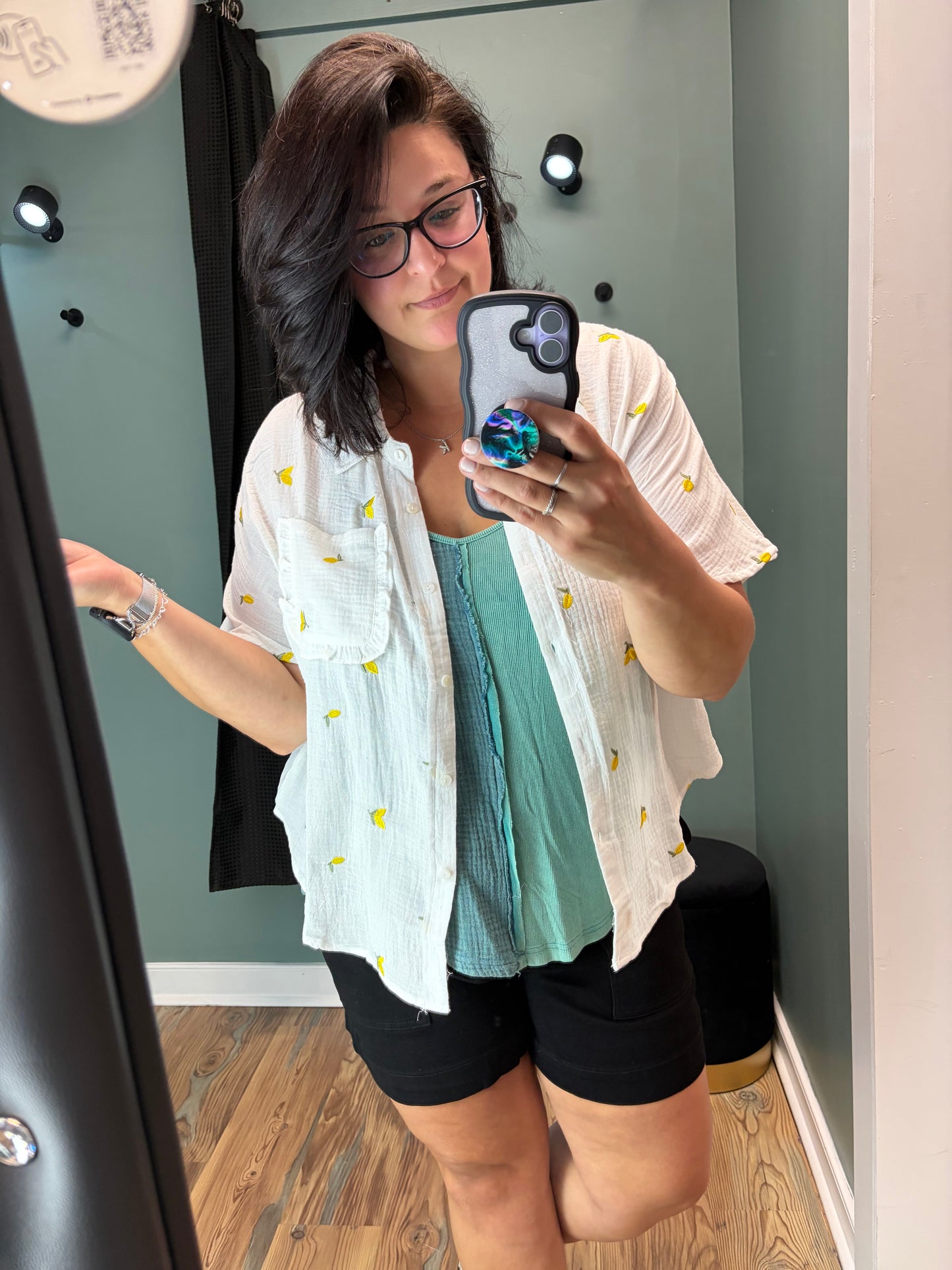 Lemon Short Sleeve Button Down