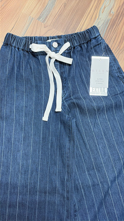 Risen Stripe Wide Leg Elastic Waist
