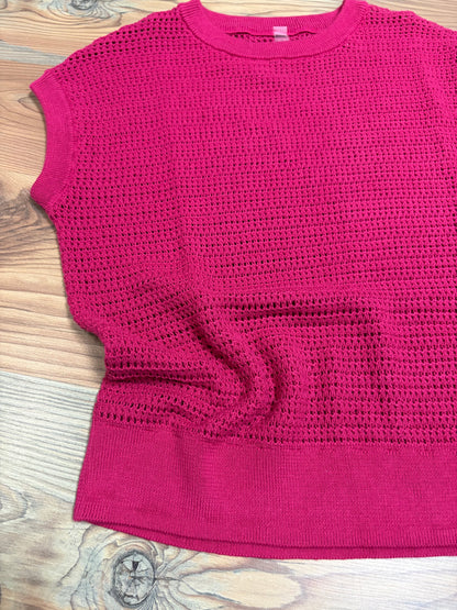 Magenta Open Knit