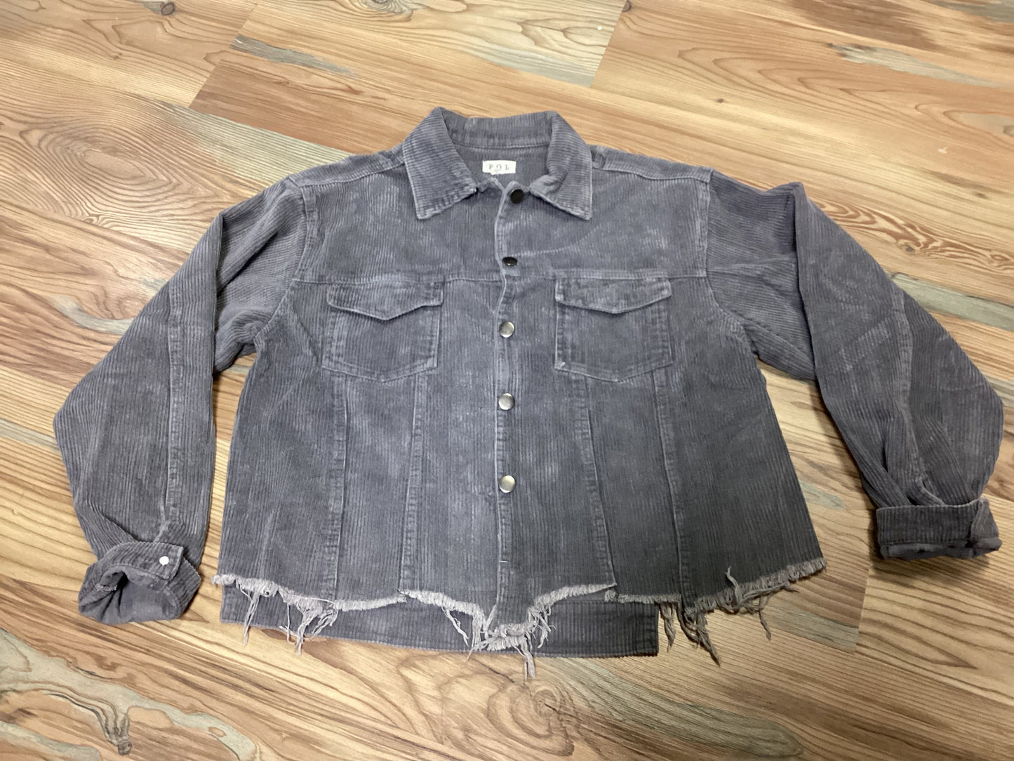 Raw Crop Charcoal Jacket