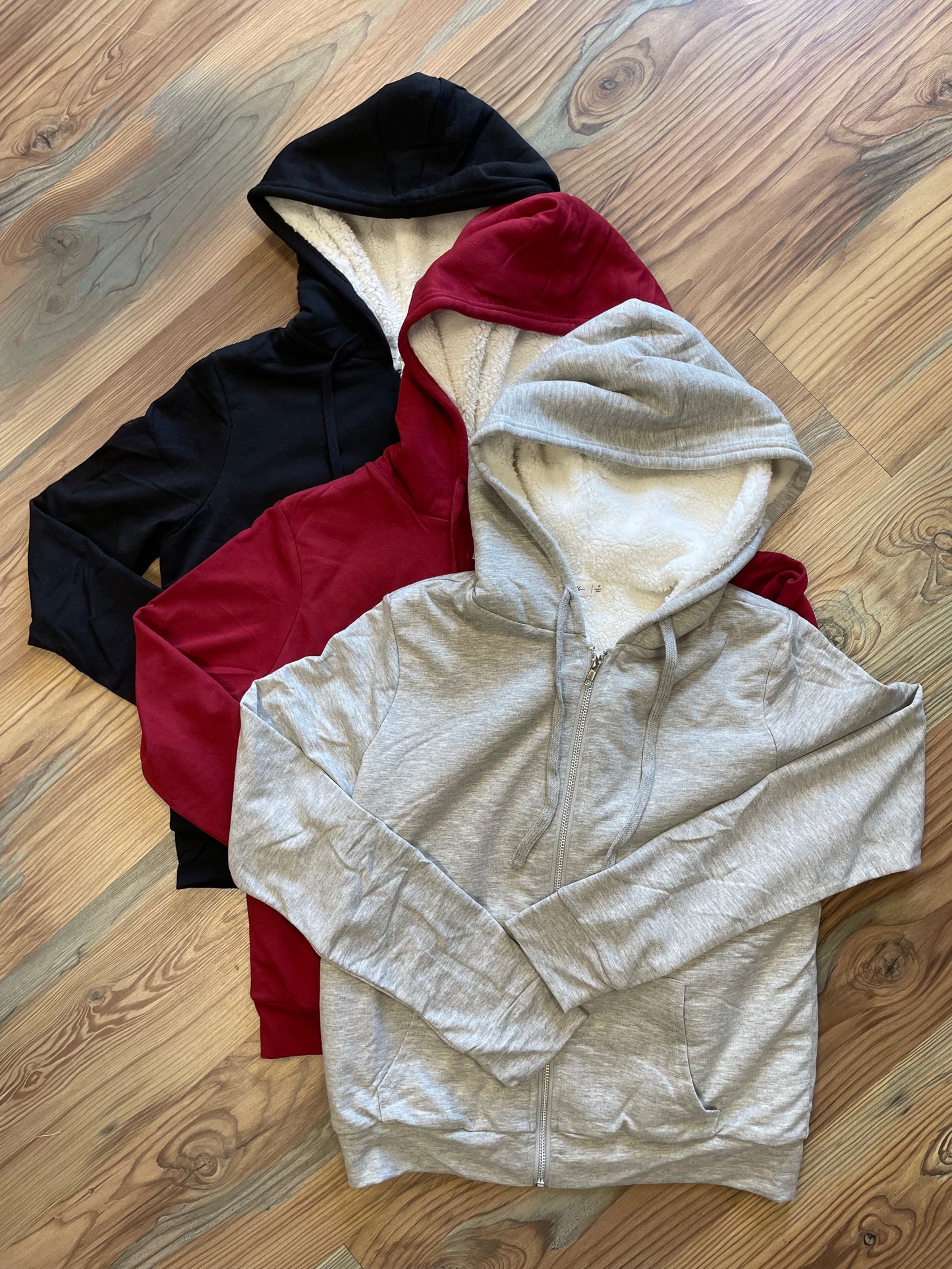 Fur Lined Zip Up Hoodie