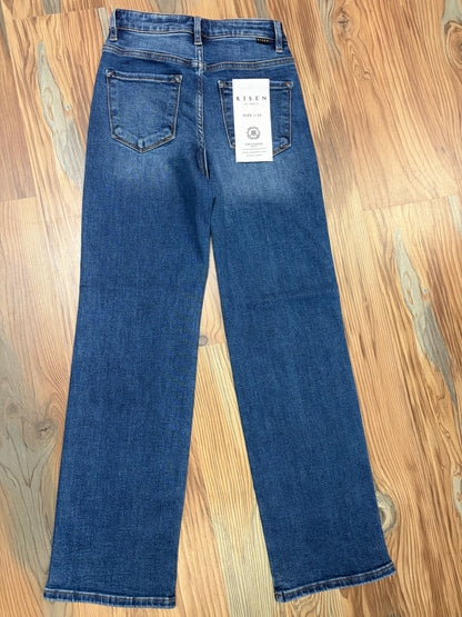 Risen Rhinestone High Waist Straight