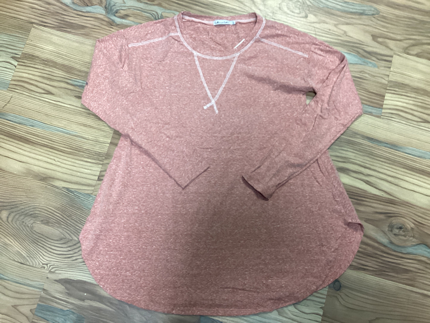 Reverse Stitch Tunic Heathered Marsala