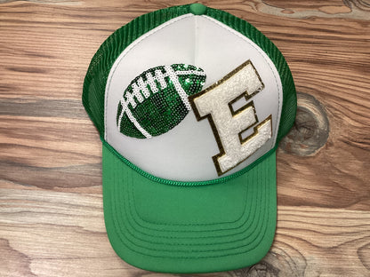 Green Custom Football Team Cap