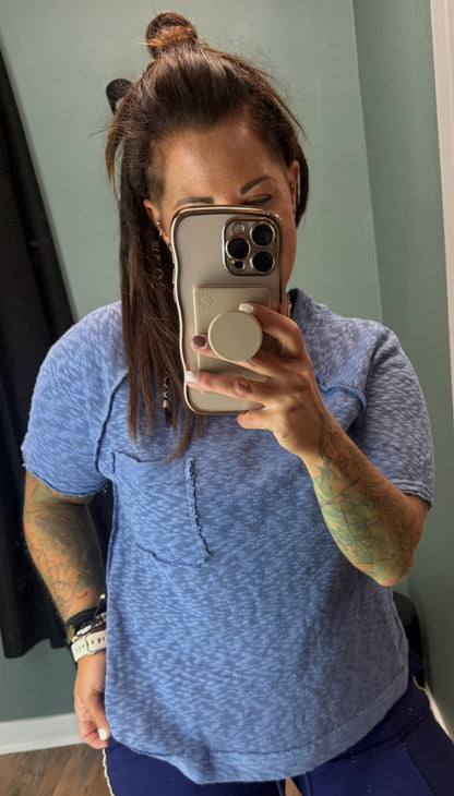 Sky Blue Casual Knit