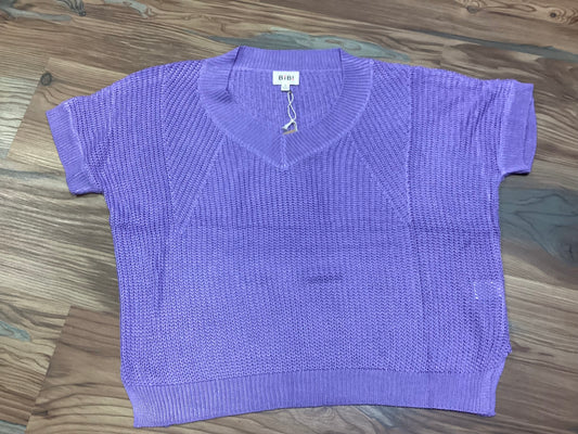 Lavender V-Neck Knit Sweater