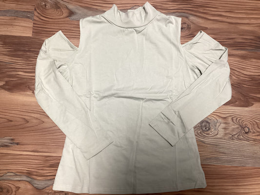 Light Mint Cold Shoulder Long Sleeve