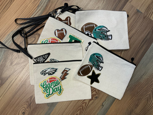 Football Custom Zip Pouch