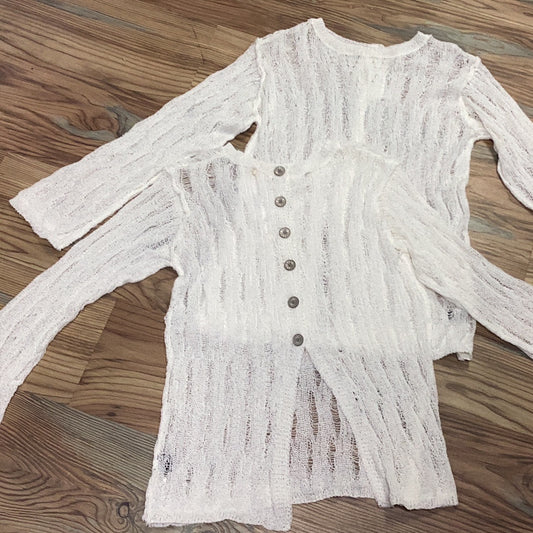 Reversible Ivory Button Sweater