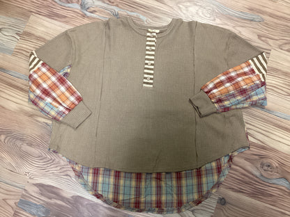 Olive Khaki Plaid Mix Thermal