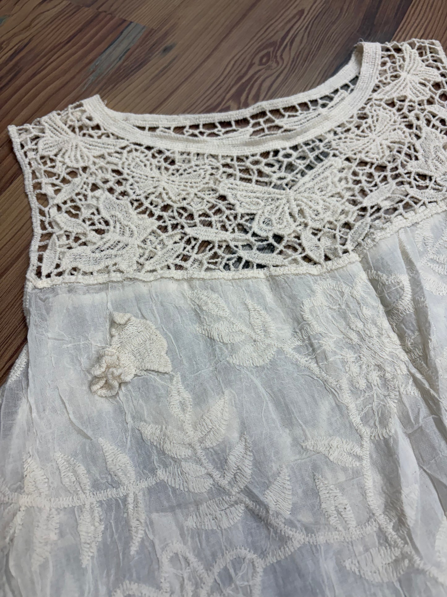 Boho Embroidered Tank One Size