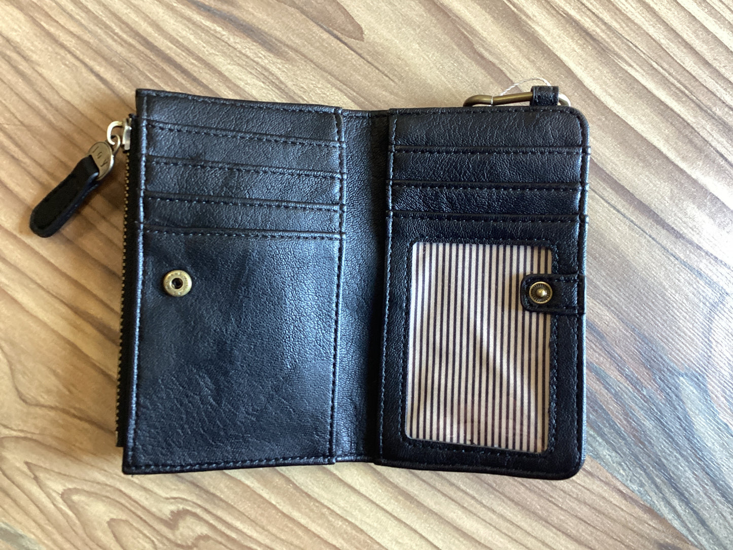 Black Bobbie Bifold Carabiner Wallet