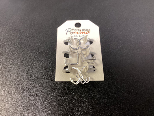 Silver Open Shaped Hoops