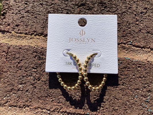 18k Plated Dot Hoop Earrings