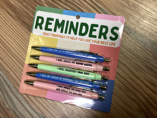 Reminders Pen Set