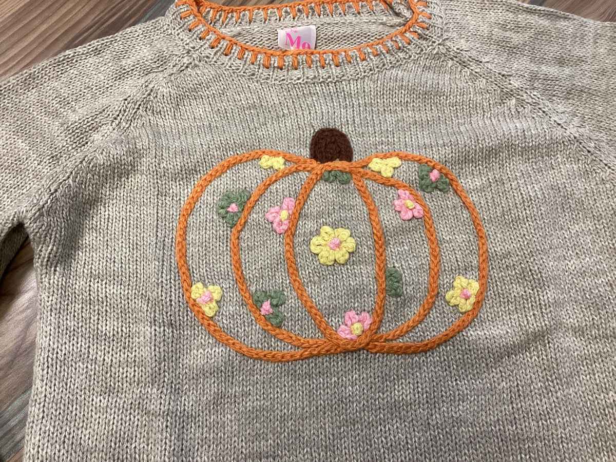 Embroidered Pumpkin Sweater