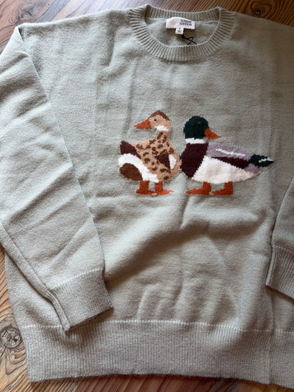 Sage Green Ducks Knit