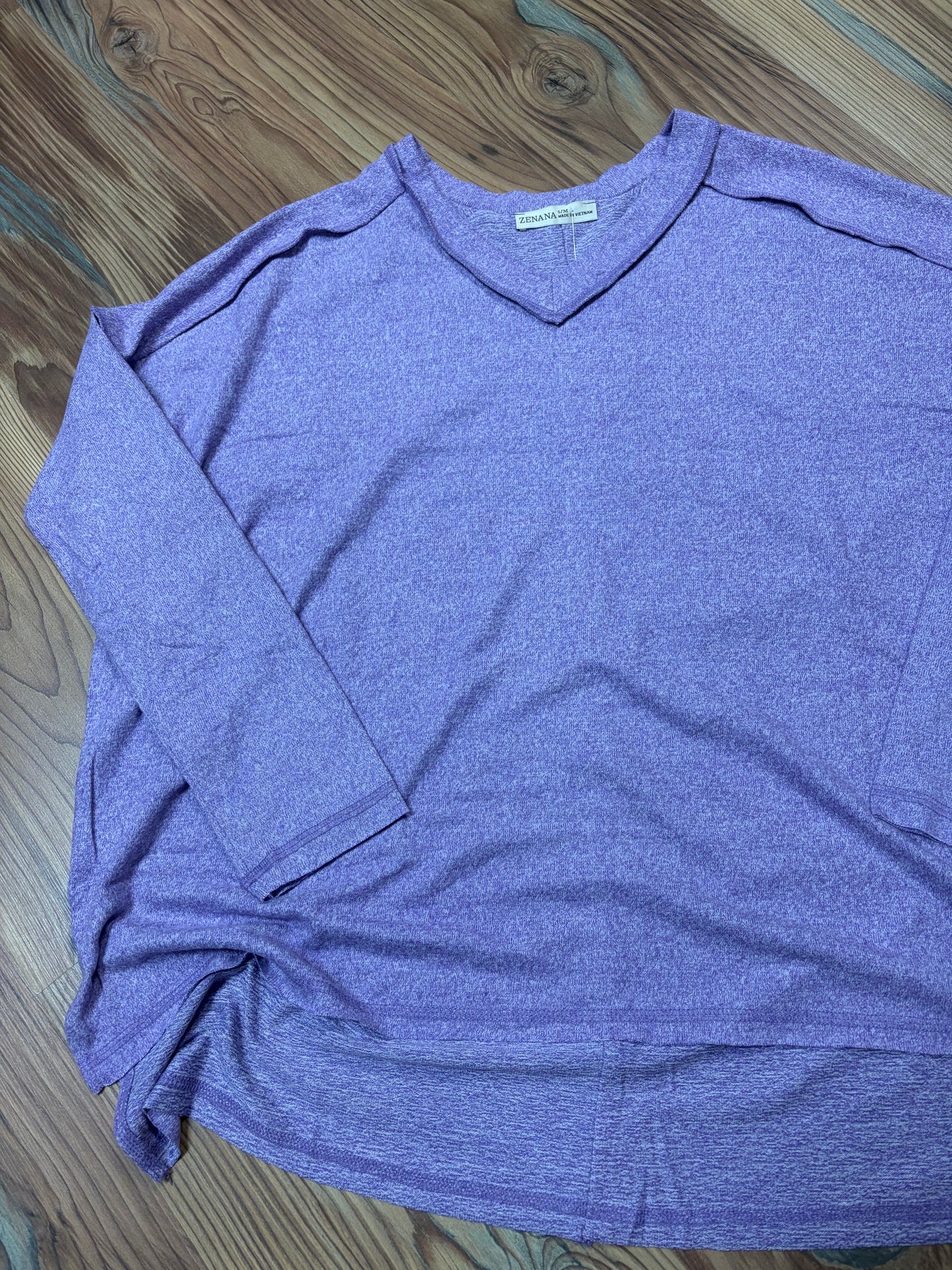 Lavender Softy Hacci Long Sleeve