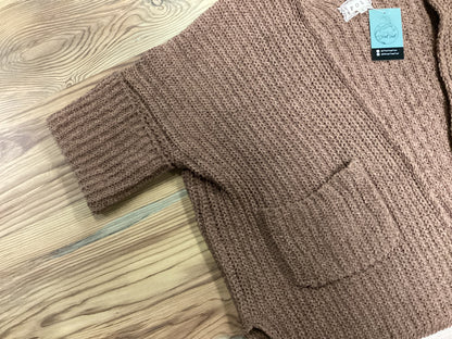 Chocolate Open Front Knit