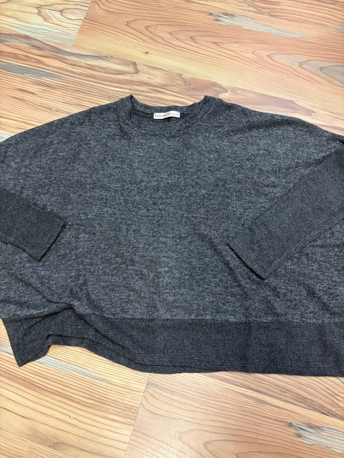 Black Brushed Melange Dolman