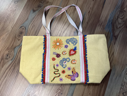 Whimsical Large Beaded Tote
