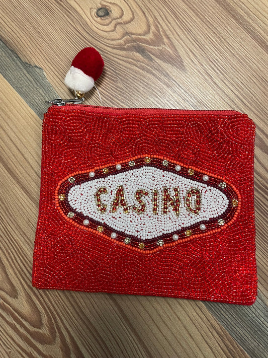 Casino Seed Bead Coin Purse