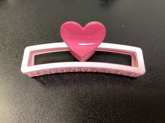 Pink Heart Claw Clip