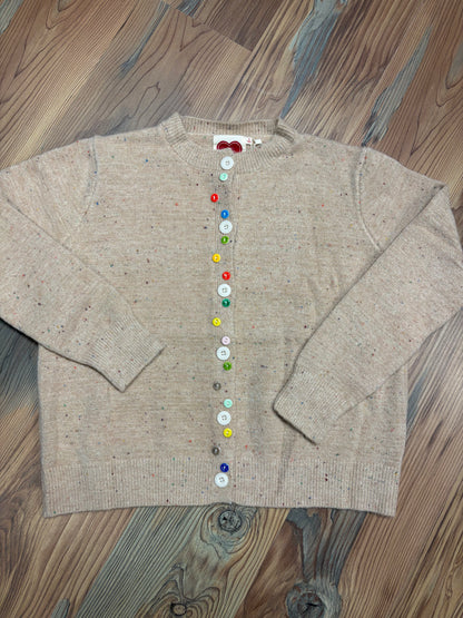 Speckled Colorful Button Cardi
