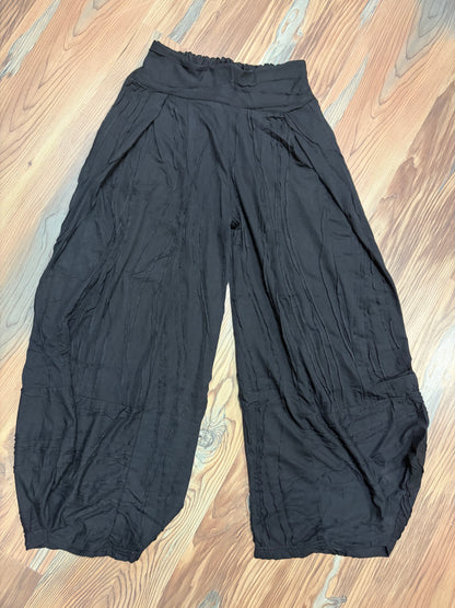 Boho Stitched Black Pants