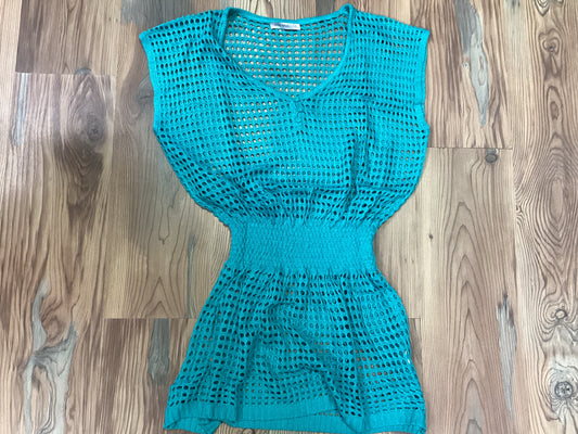 One Size Teal Knit Cover Up