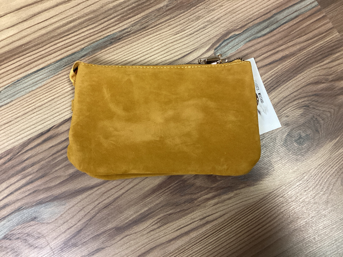 Faux Suede Wristlet/Crossbody