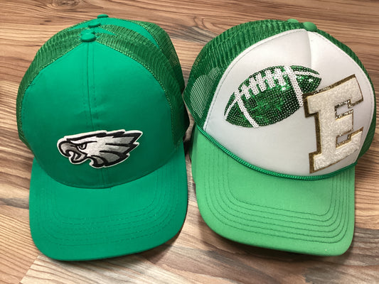 Green Custom Football Team Cap