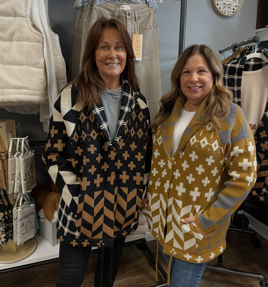 Camel Sierra Spirit Geometric Knit