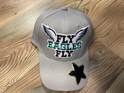 Grey Custom Football Hat