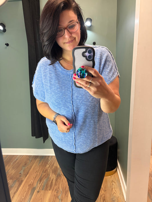 Blue Knit Shirt