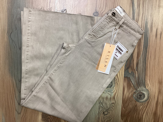 High Rise Taupe Tummy Control Risen Jeans