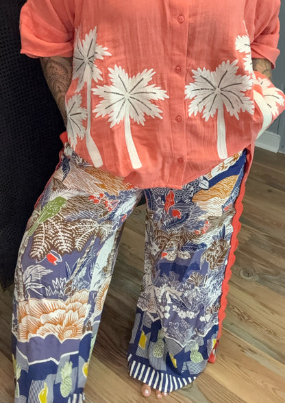 Coral Palm Shirt