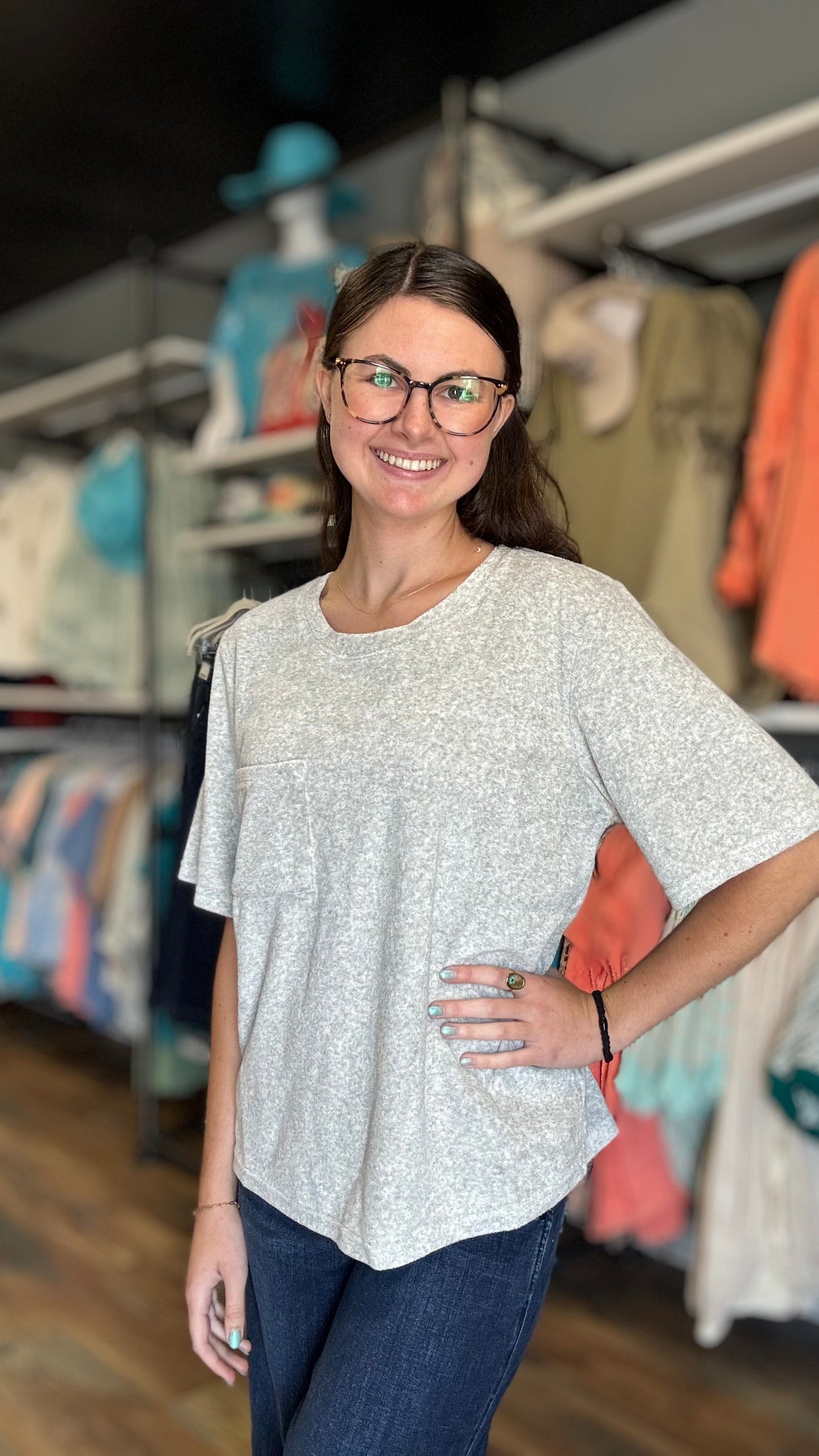 Grey Terry Crop T